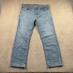 Levi Strauss Signature Relaxed Fit Mens 36x29 Jeans Light Wash